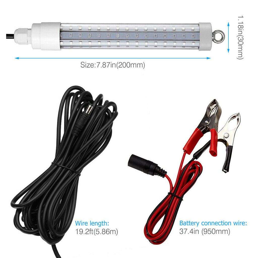 12v-24v 10.5W 120 LED 1000 Lumens IP68 Lure Bait Finder Night Fishing Light