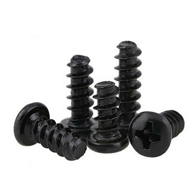 60pc M2*4-12mm Phillips Pan Head Self Tapping Screws Flat Tail Kit Zinc Plated