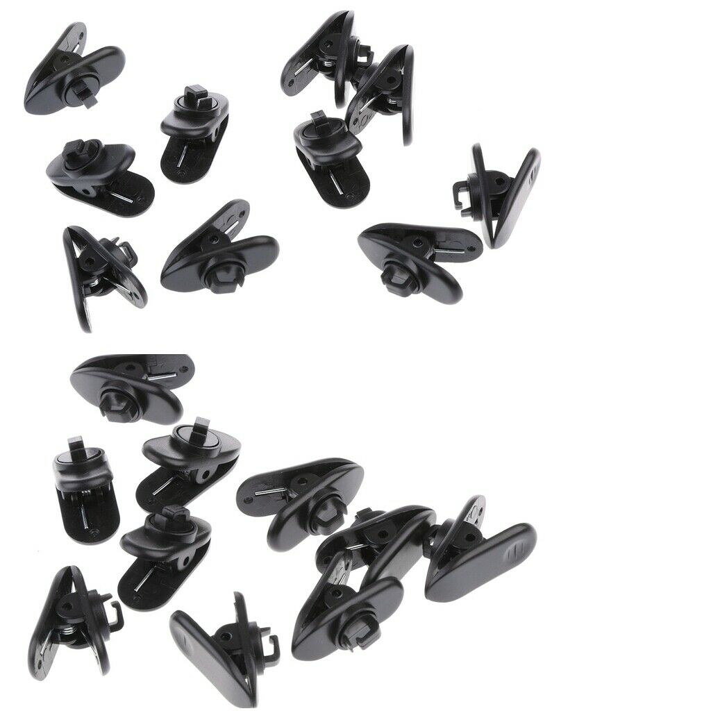 10 Earphone Headset Mic Tidy Cable Wire Lapel Clip holder Organizer Black