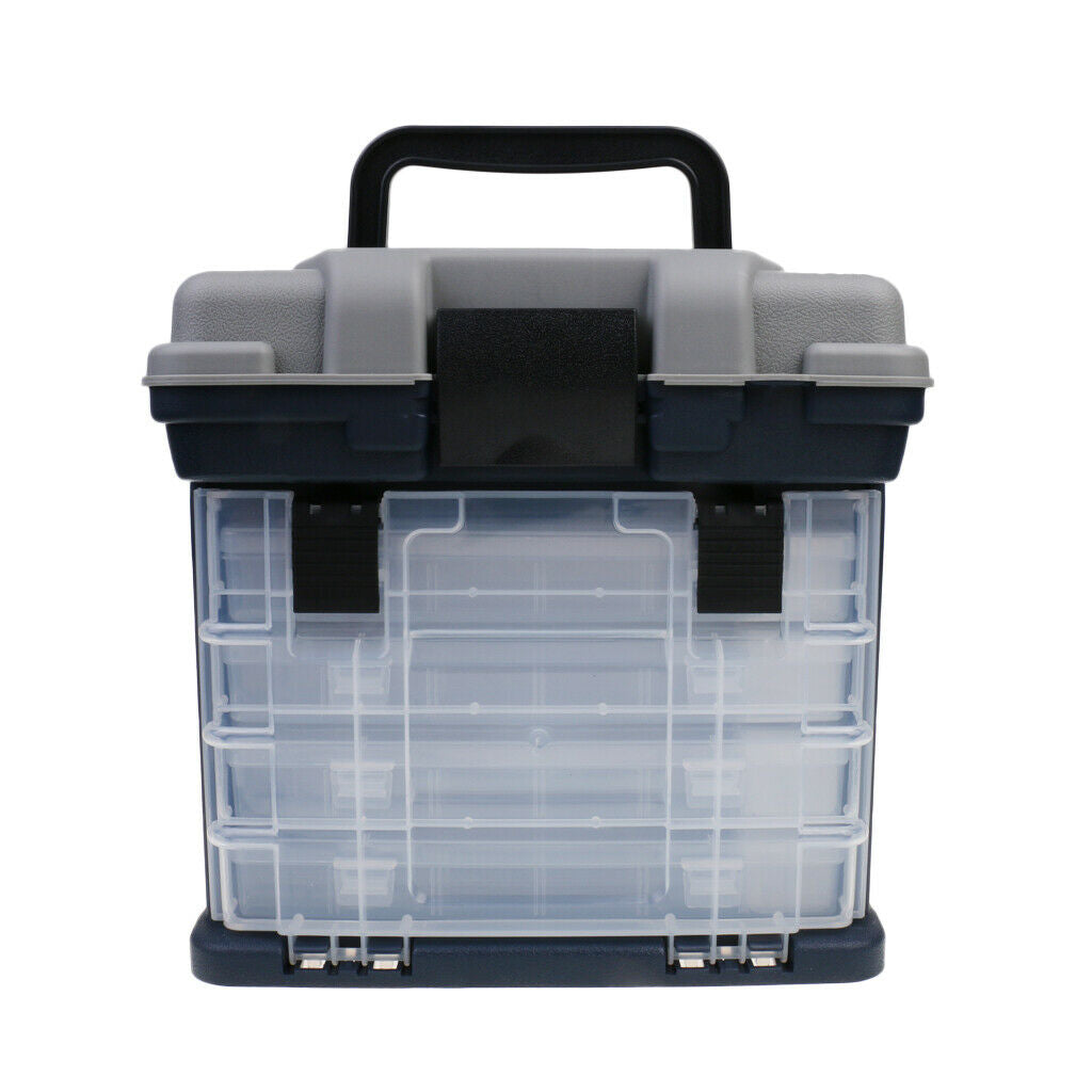 High-strength 4 Layers Handheld Fishing Case Plastic Tackle Box Lures Case