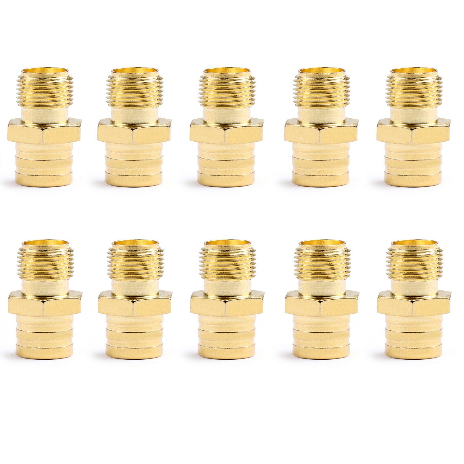 10Pcs SMA Female Jack To SMB Plug Female RF Connector SMA-SMB Adapter CA