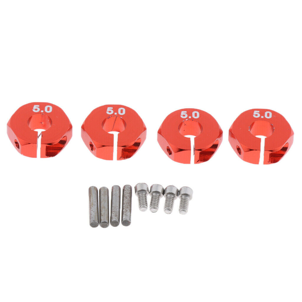 8Pcs 1/10 RC Rock Crawler 12x5mm Wheel Hex Drive Hub Adapter For   Car