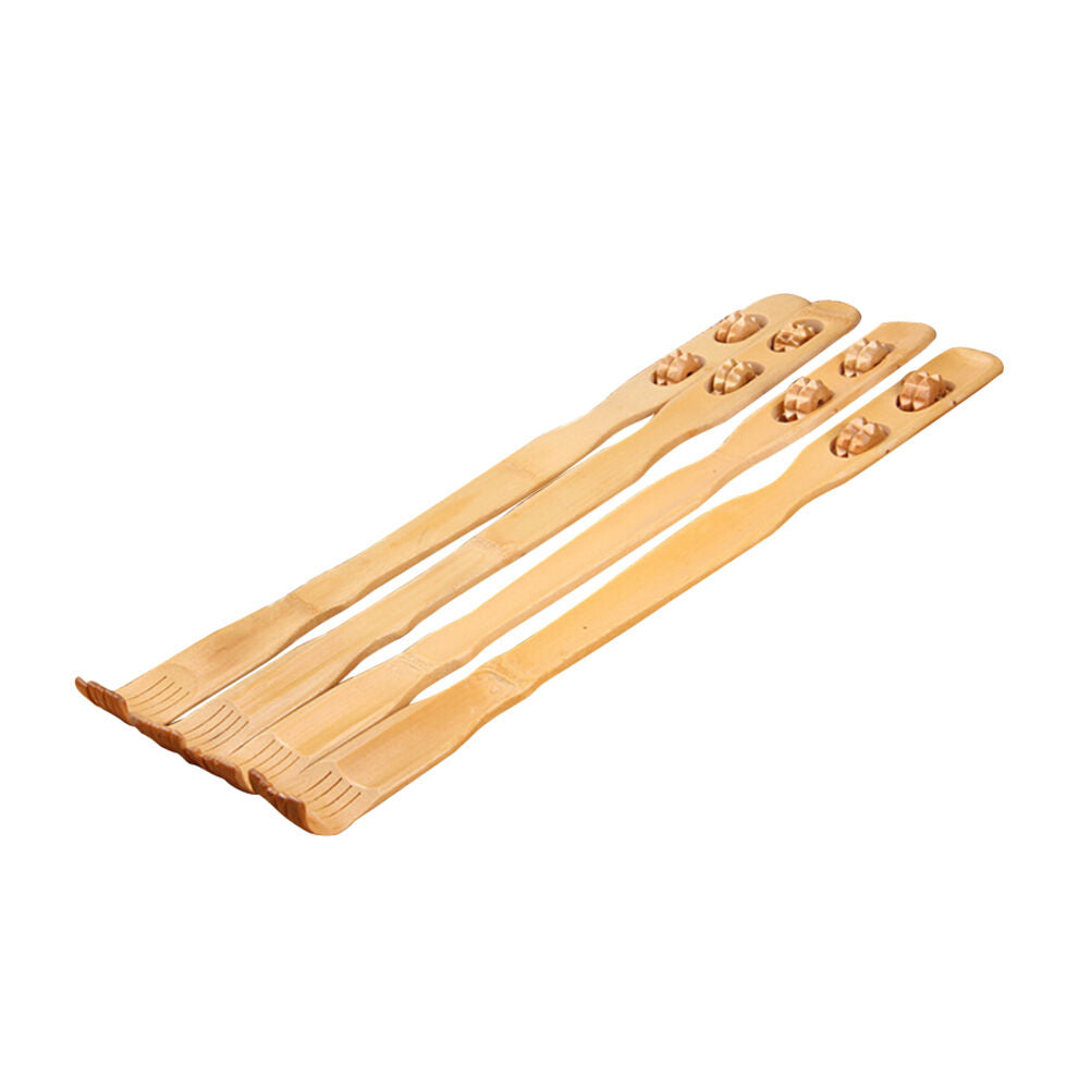 18"Handy Bamboo Massager Back Scratcher Wooden Body Stick Roller Itch Rela.l8