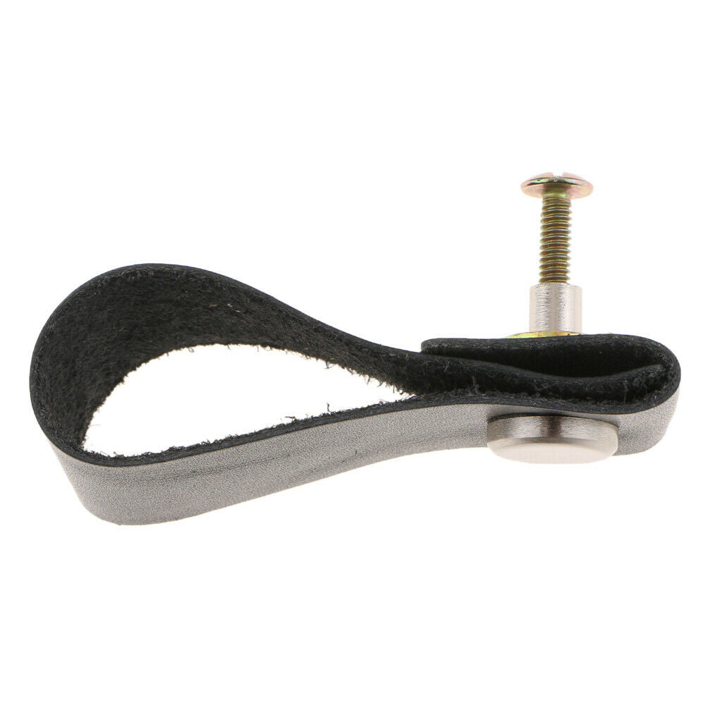 Handcrafted Leather Suitcase Pull Handle for Cabinet Replacing Part Black