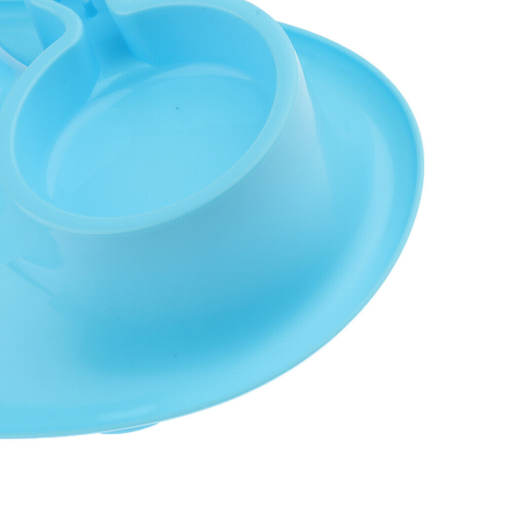 Pet cat and Dog Double Bowls Integrated Automatic Hydrating Food Bowl Blue