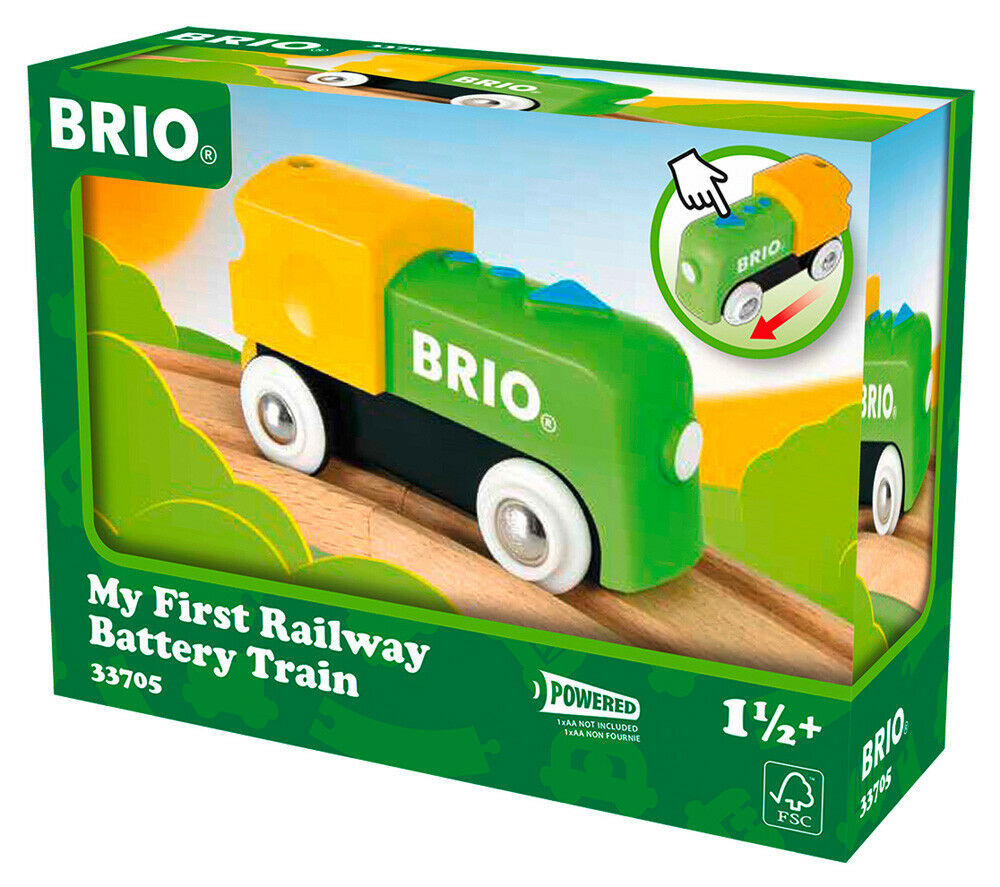 33705 BRIO My First Wooden Railway Battery Train Toddler Age 18 Months+