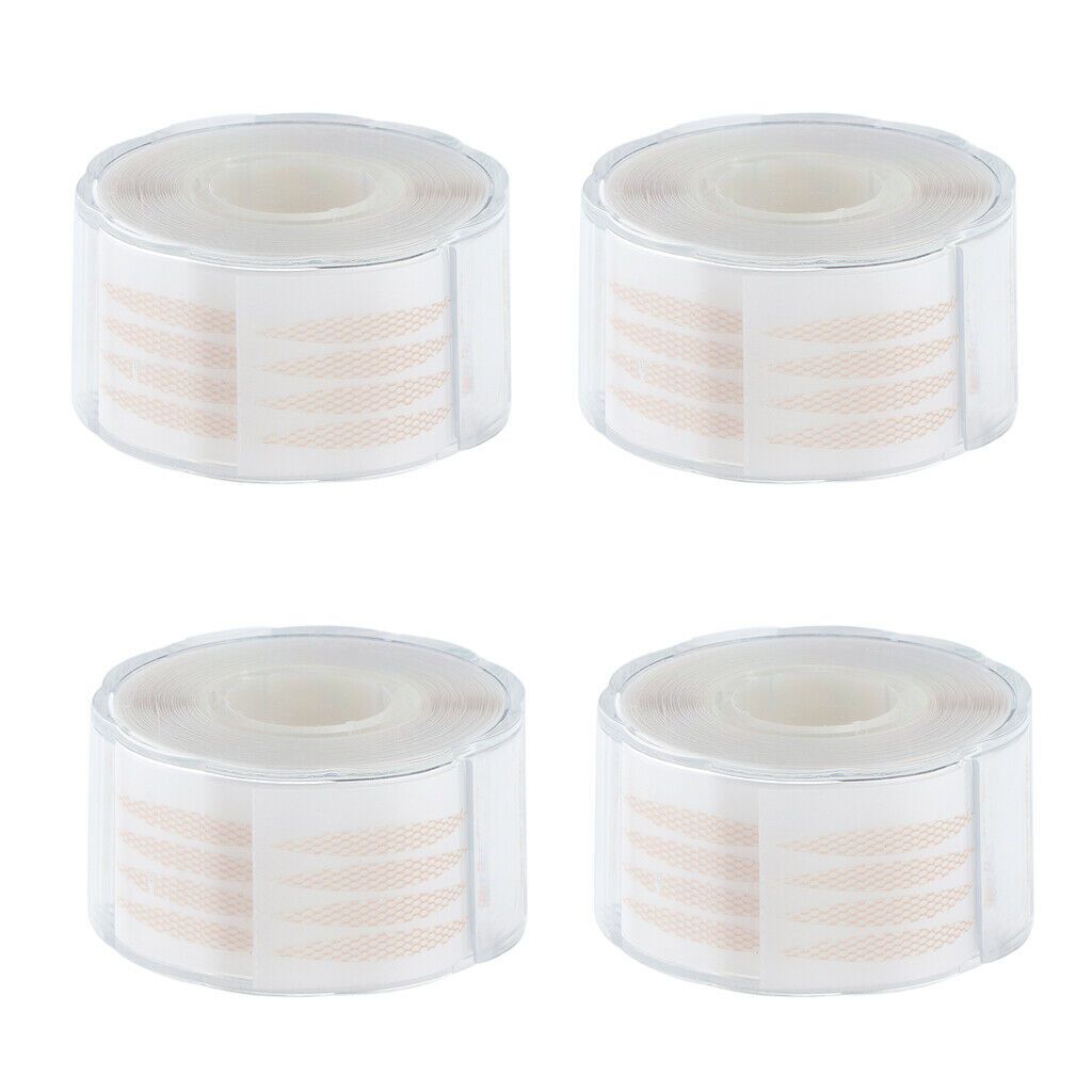 4 Roll of 880pairs Invisible Fiber Strip Double Eyelid Lift Tapes 2.5x0.3 cm