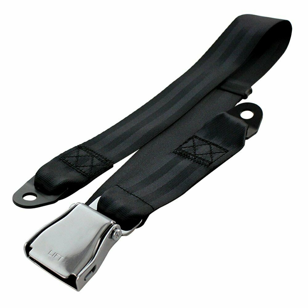 1X Black 2 Point Safety Adjustable Retractable Auto/Car Seat Belt Cars Universal