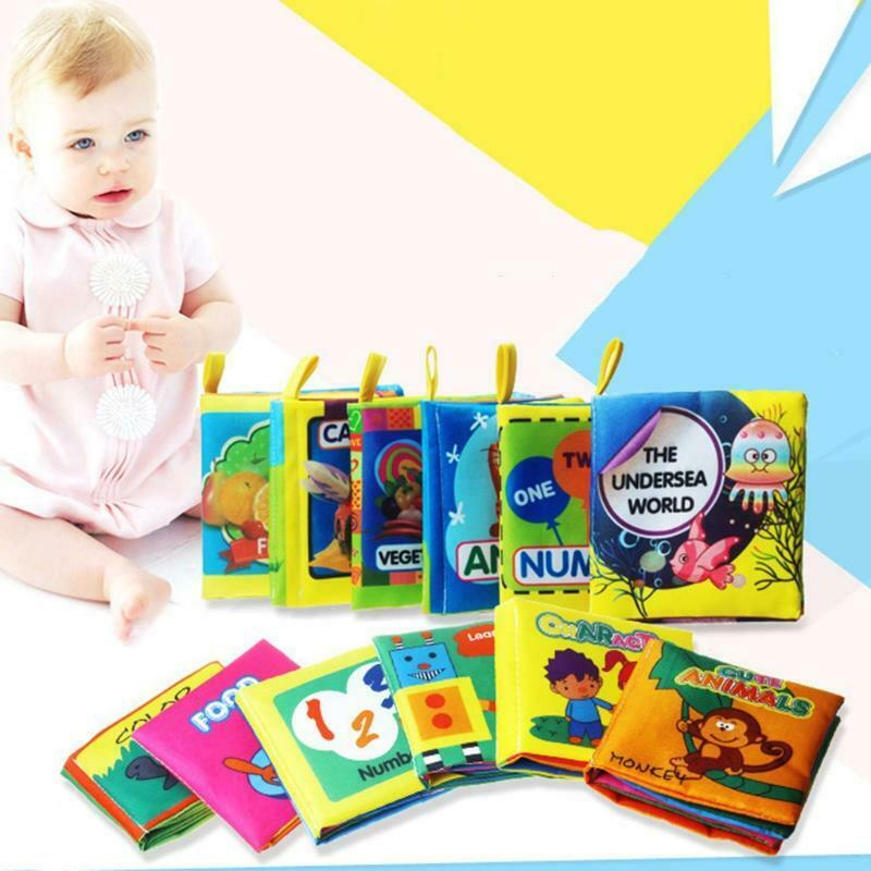 1PC Kids Favorite Cartoon Book  Cute Animal Design Crinkle Paper Made Cloth Book