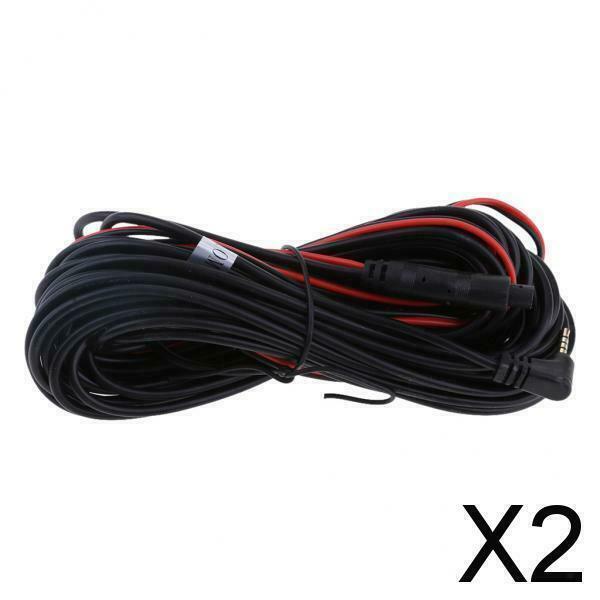 2X 10M/32Ft Car Rear View Camera RCA Video 4 Pin to 2.5mm Bakup Extension Cable