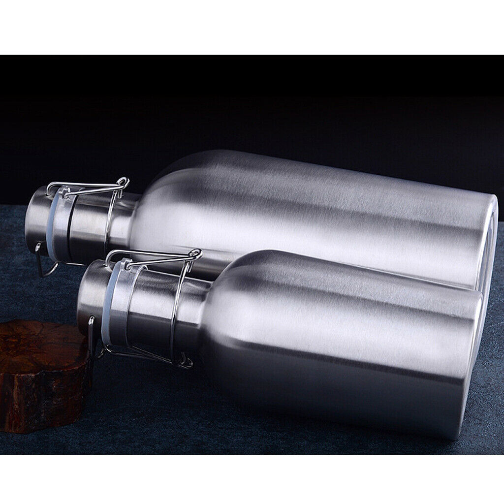 Home Brew Beer Growler Bottle 64 Oz 2L Stainless Steel Swing Top Hip Flask