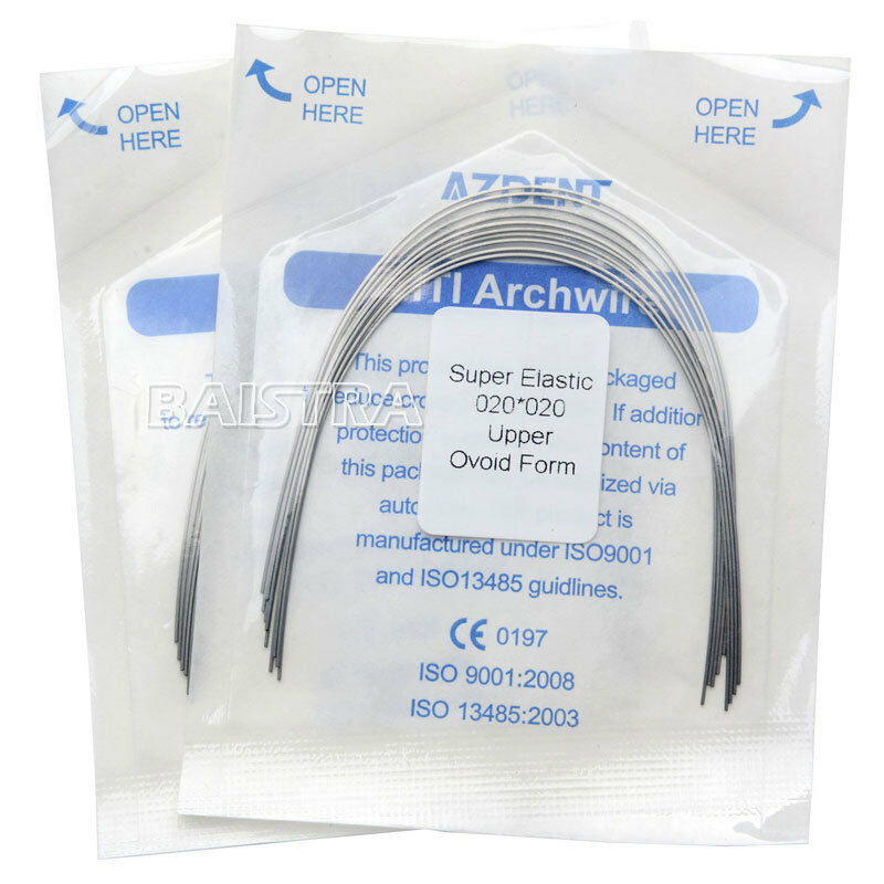 50Packs Orthodontic Dental Super Elastic Niti Rectangular Arch Wires 20*20 Upper
