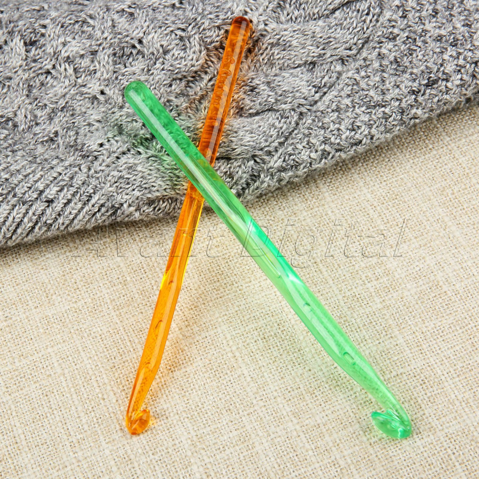 Multicolor Plastic Crochet Hooks Needles Knit Weave DIY Craft Gift 9 PCS/Set