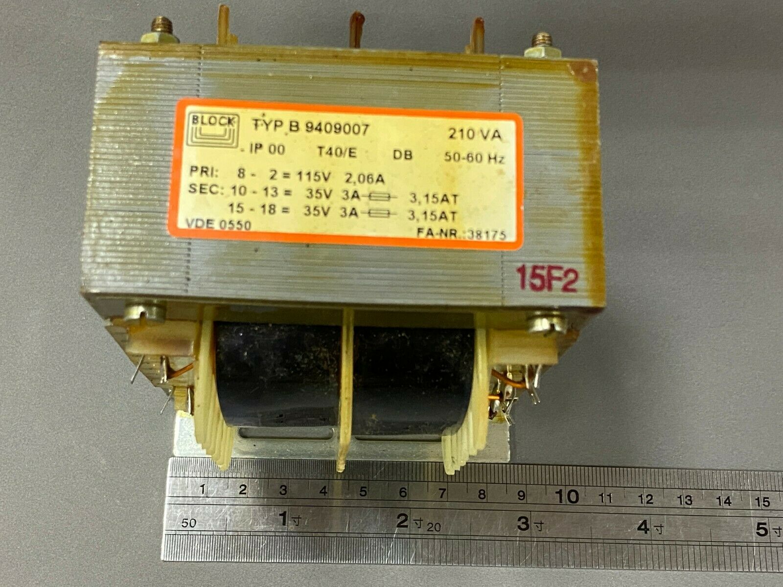 1pcs -BLOCK TYP B 9409007 210VA 115V/2.06A 35V/3A 35V/3A TRANSFORMER