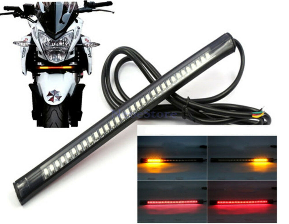 Motorcycle LED Scrambler Brake Tail Light Turn Signal For Bobber Cafe Racer JT