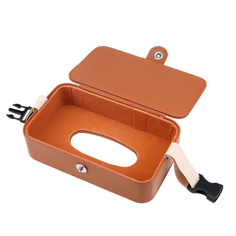 Universal Car Tissue Box Leather Organizer Napkin Holder Paper Towel Storage