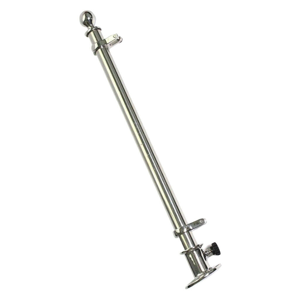316SS Stainless Steel 18" Deck Flag Pole For Marine Yacht Sailing Boat