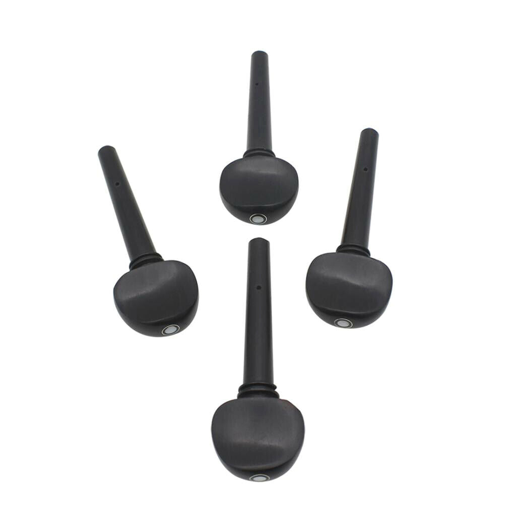 4x DIY Tuning Pegs Ebony Black Key Tuners for 3/4 4/4 Cello Parts
