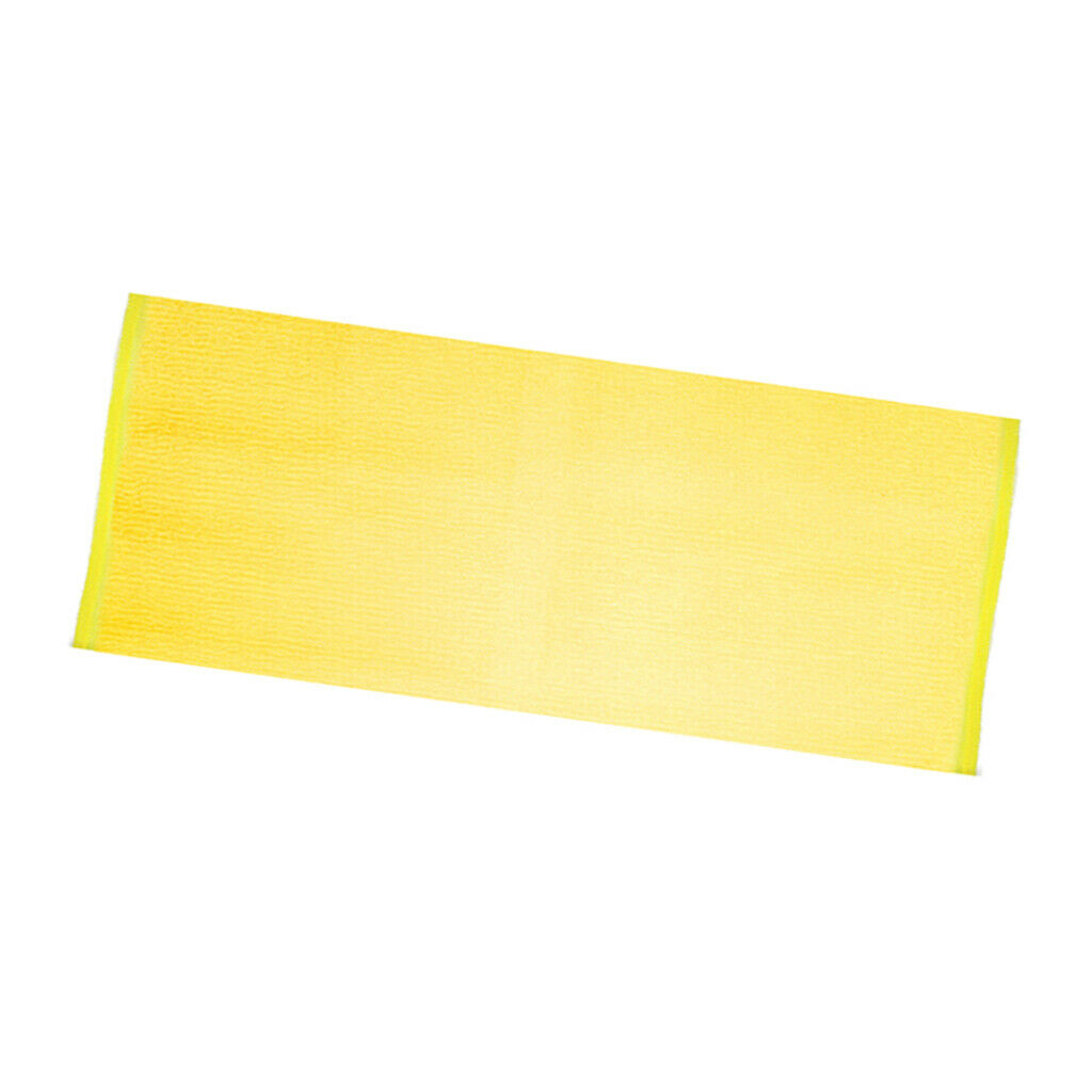 2x Long Nylon Exfoliating Scrub Wash Cloth Body Shower Bath Towel Red+Yellow