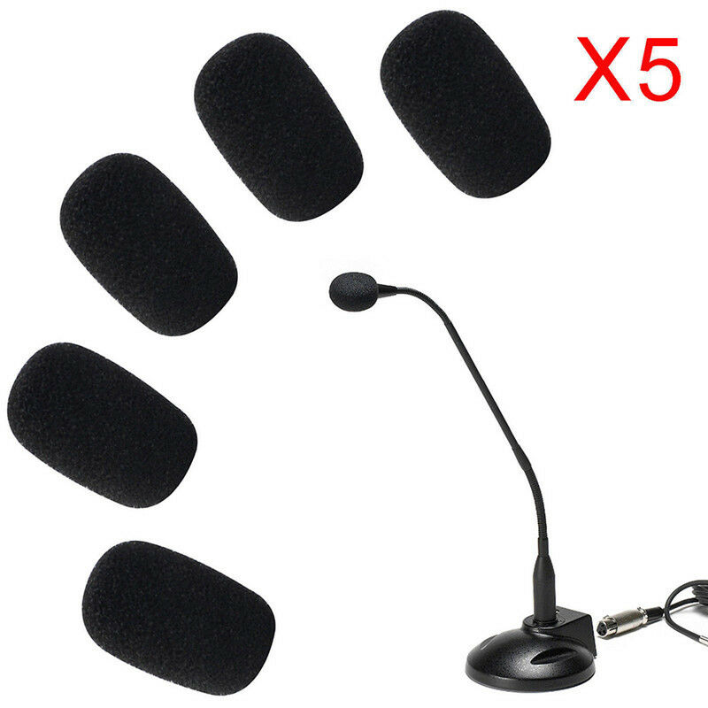 5PCS Mic Microphone Windscreen Soft Foam Pad Mic Cover Holder Sponge Ski.l8