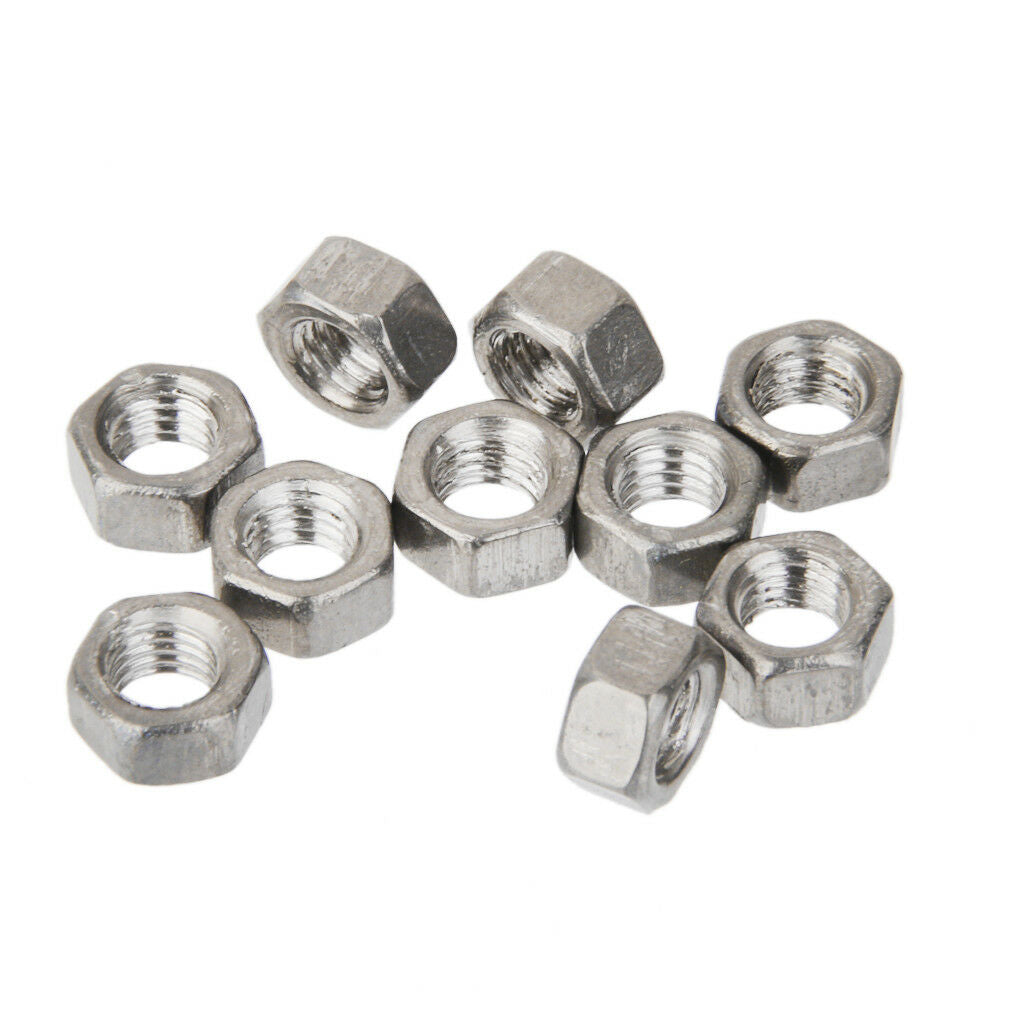 10pcs M5*4 Titanium Alloy Nuts Fits Metric Hex Bolts Screws Lock
