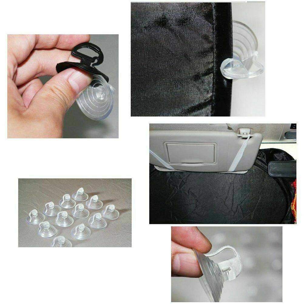 6 Pcs Premium Metallic Reflective Nylon Car Glass Sunshade Anti-UV Recyclable