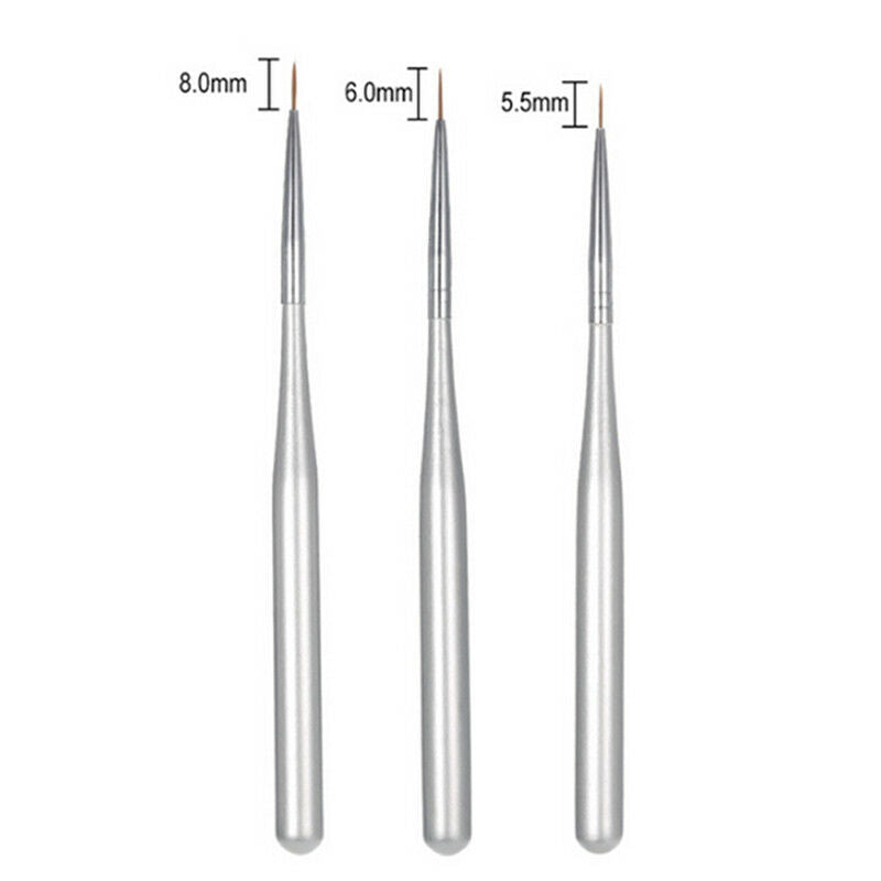 3x uv gel liner brush set painting acrylic pen gourd handle nail art tools  z Tt