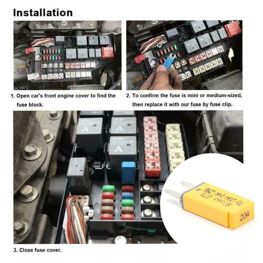 20A 14V Car Automotive Reset Circuit Breaker Blade Fuse Over-current Protection