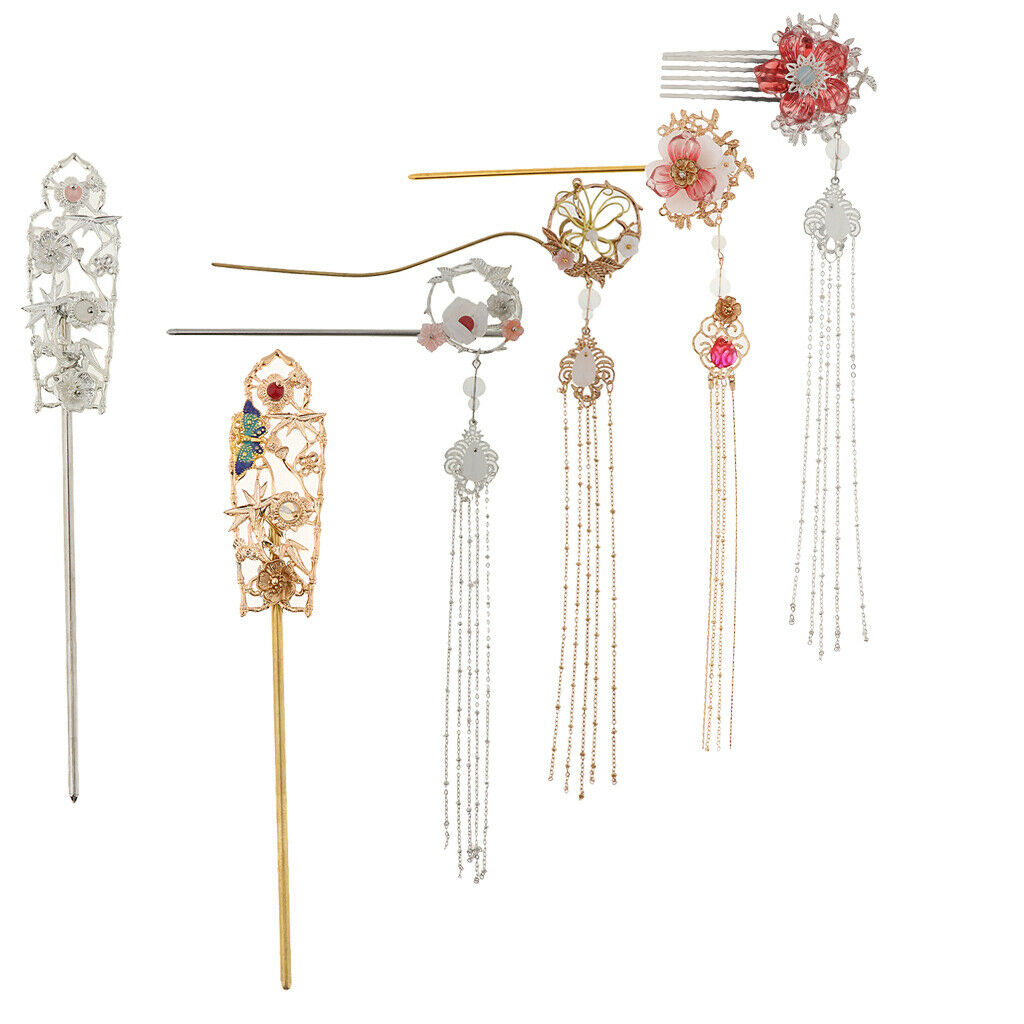 Traditional Ancient Chinese Wedding Party Filigree Butterfly Tassel A
