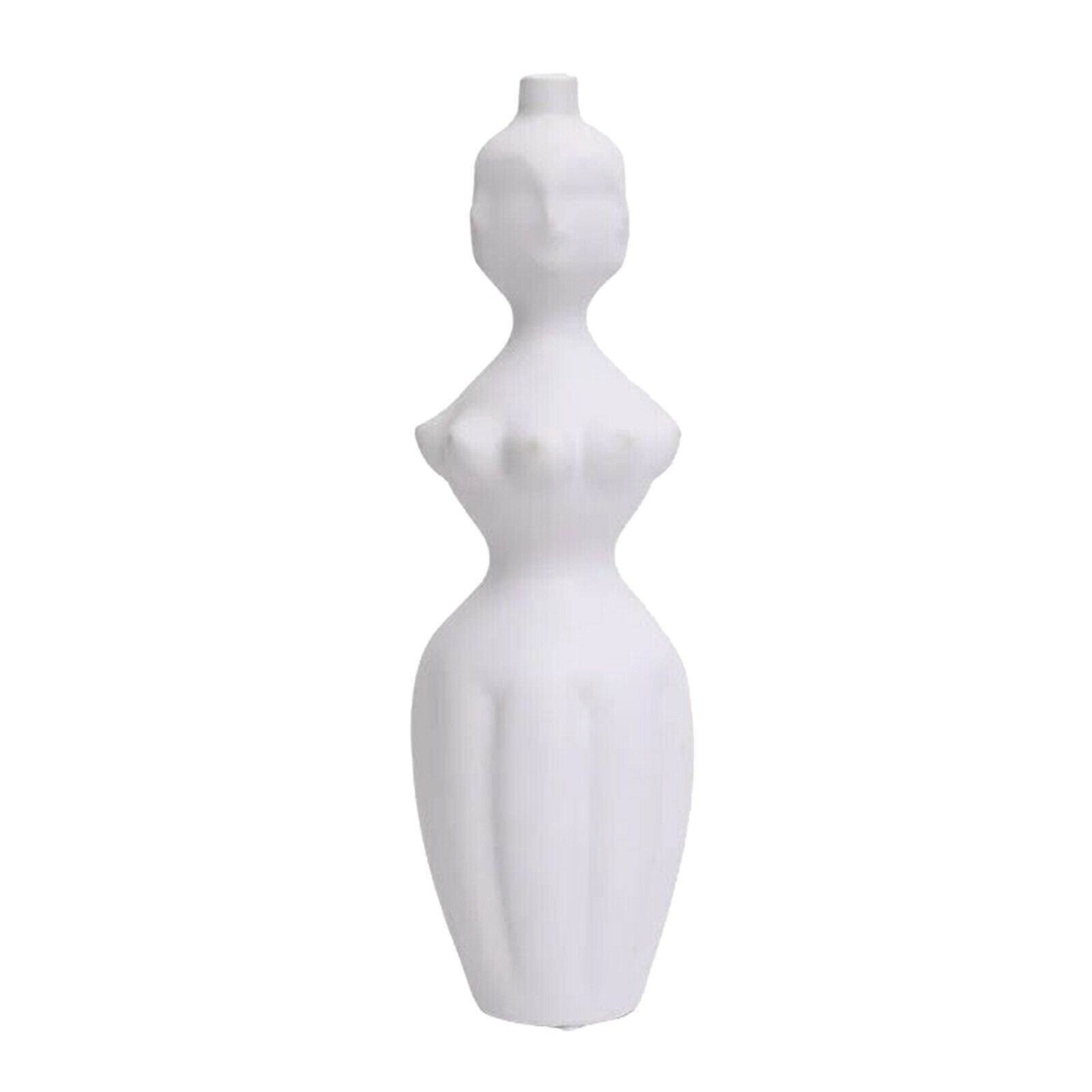 Ceramic Vase Tabletop Human Face for Desktop Office Hotel Small mouth bottle