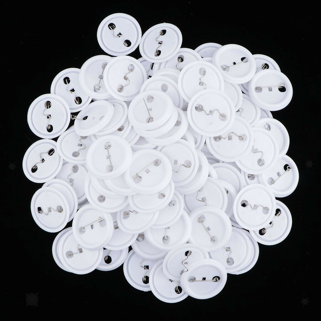 Set of 100 Durable Metal Button Parts 44mm 1 3/4Inch for Badge & Button Making