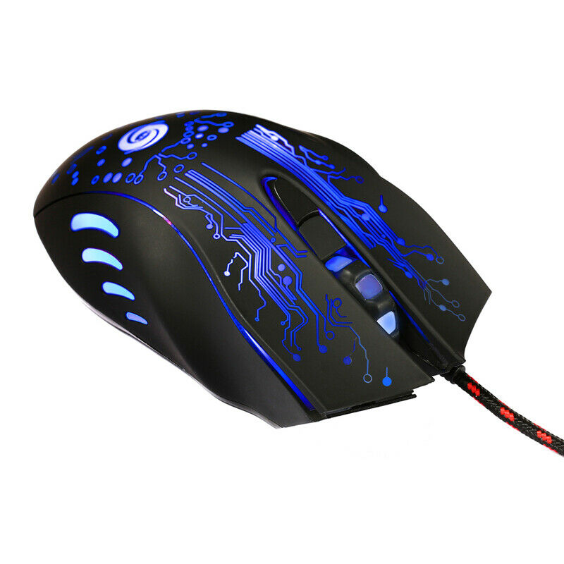 USB Wired LED Light 6 Buttons 3200 DPI Mice Backlight Esports Laptop Game Mouse