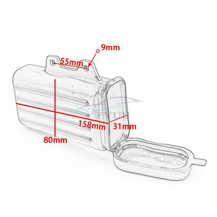 Motorcycle ABS Tool Box Fixed Bottle Black For Suzuki DR250 Djebel TW200 TW225