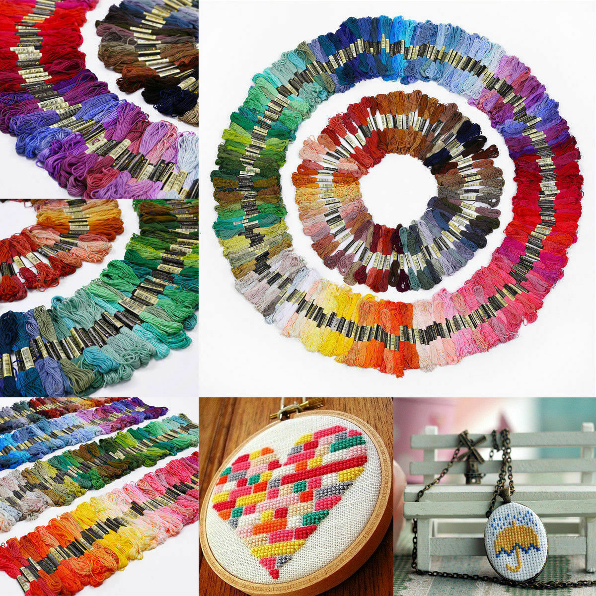 50*/set Multi Colors Cross Stitch Cotton Embroidery Thread Floss Sewing Skeins !