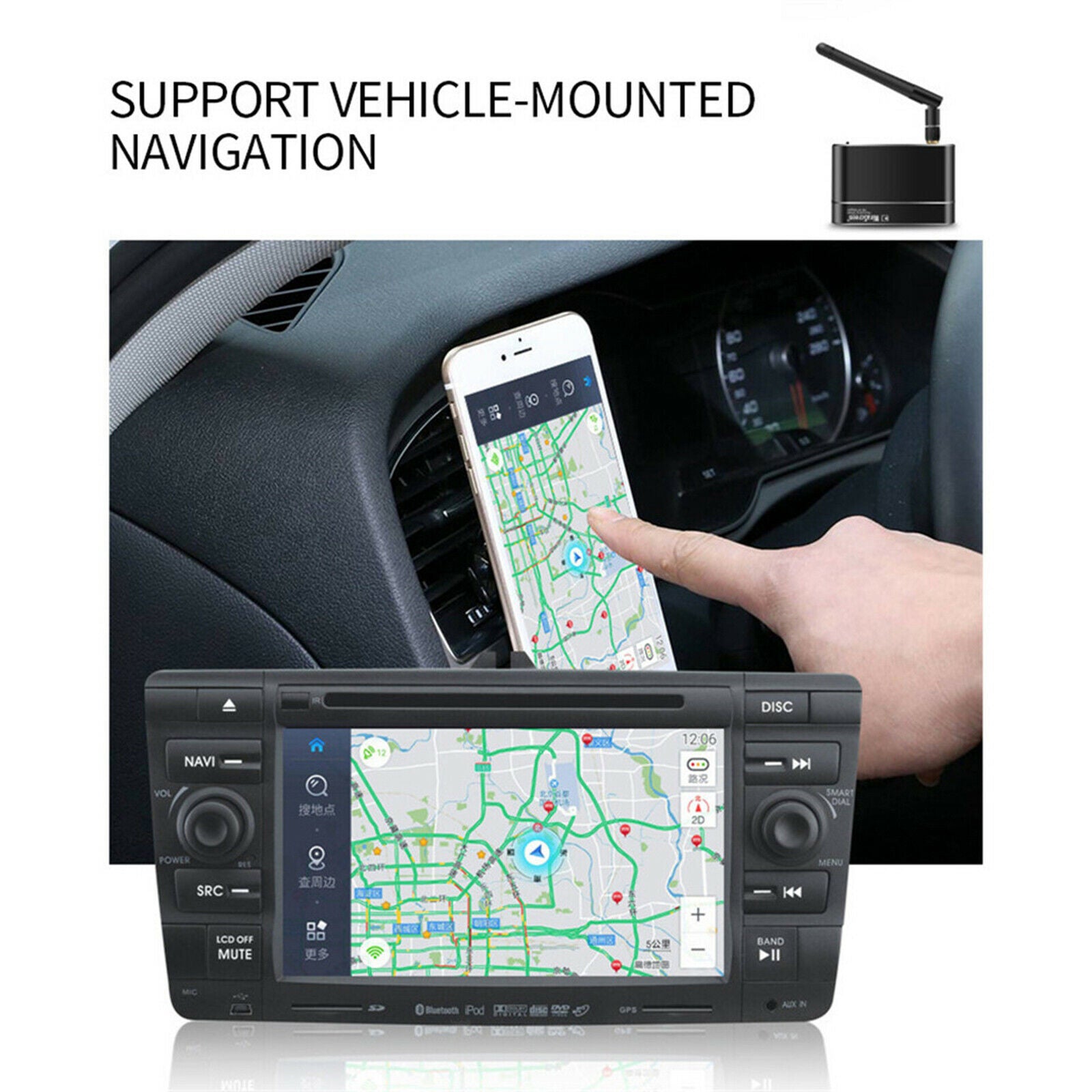 Wireless WiFi Display Receiver Screen Share 1080P for Casting Smartphone to