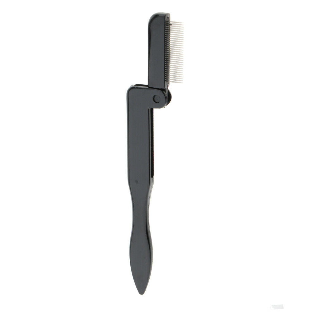 Stainless Steel Teeth Folding Eyelash Comb Eyebrow Shaper Brush Beauty Tools