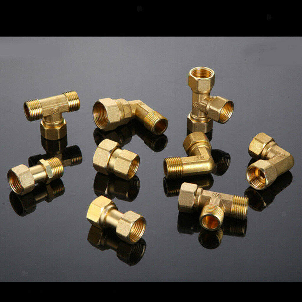 1/2'' Female Male 3 Way Tube Hose Coupler Connector Joint Fitting Type A