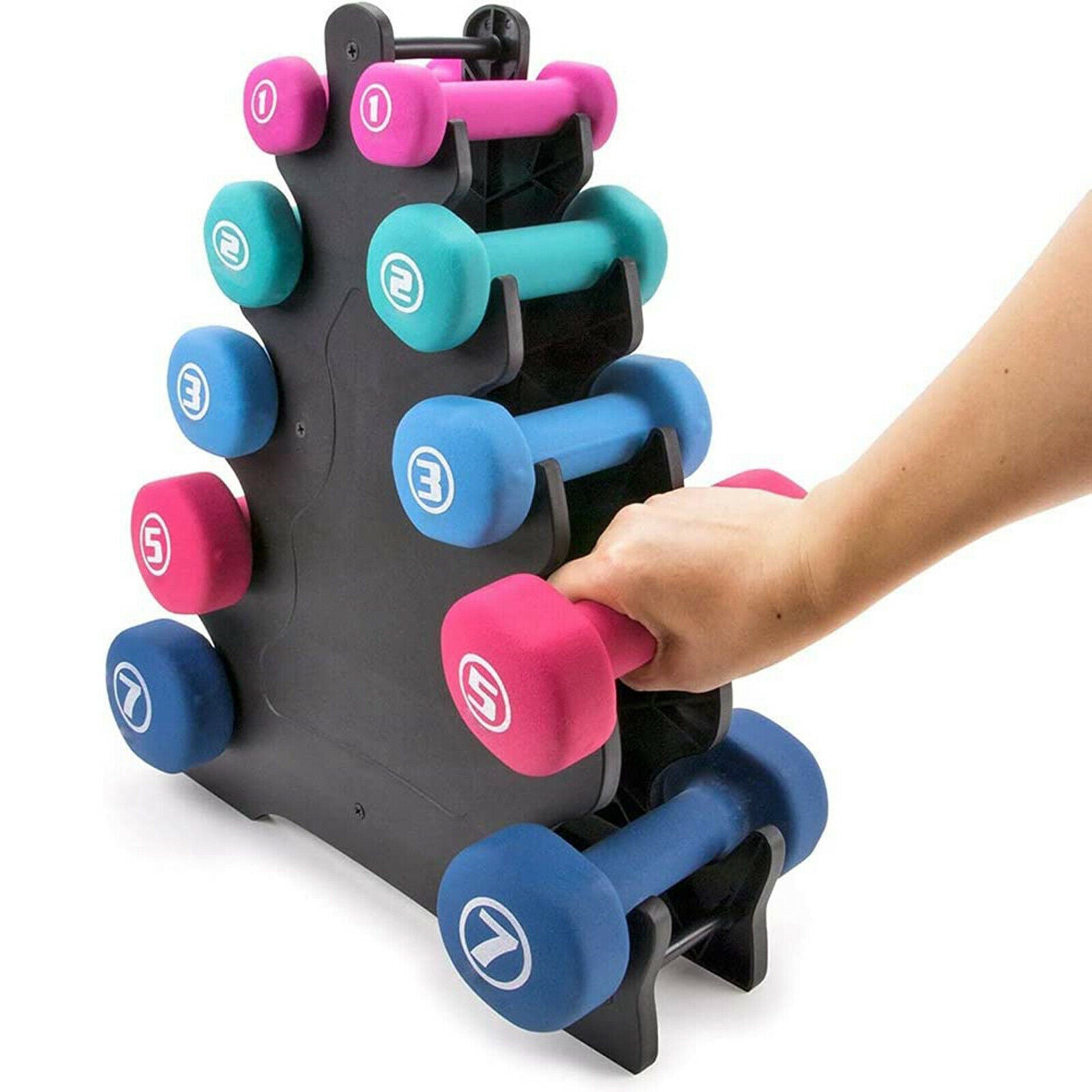 Portable Compact 5 Tier Dumbbell Rack Sport Equipment Home Gym Organizer