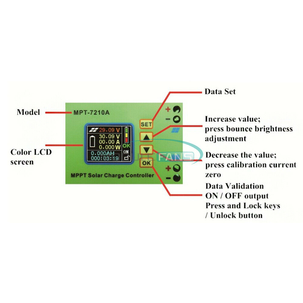 MPT-7210A DC12-60V to DC15-90V Solar Controller Boost Battery Charging Module