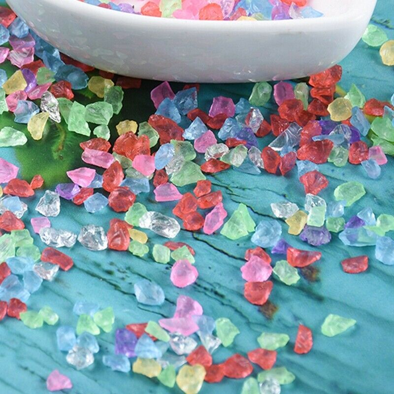 1X(Beach Glass Beads DIY Crystal Epoxy Filler UV Glue Insert Crystal Sand Glas7)