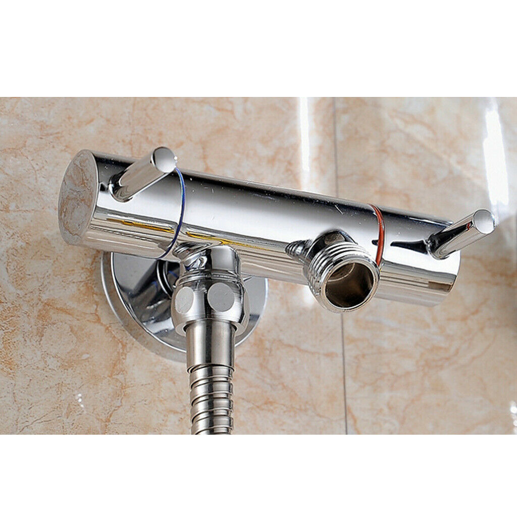 Brass 3-Way Toilet Shower Mixer Valve Diverter Adaptor Bathroom Bathtube 1/2