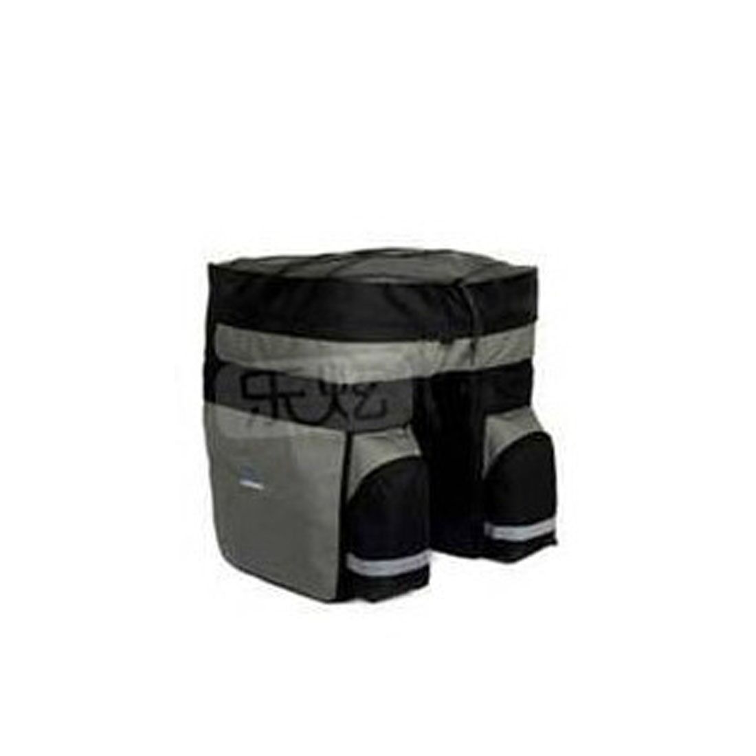Black/Gray Bike Bicycle Rear Seat Tail Cargo Pannier With Rain Cover 60L