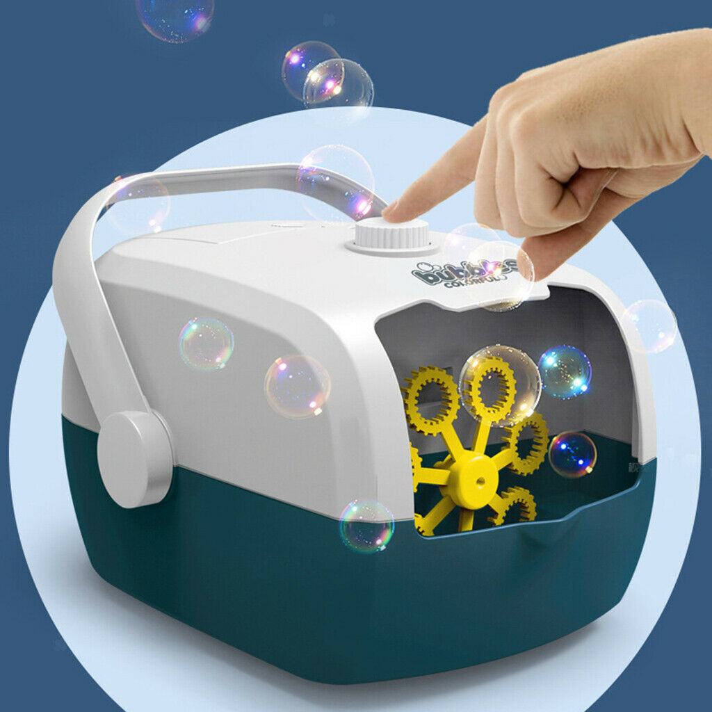 Electric Bubble Making Machine Maker for Party Club Indoor Outdoor Blue