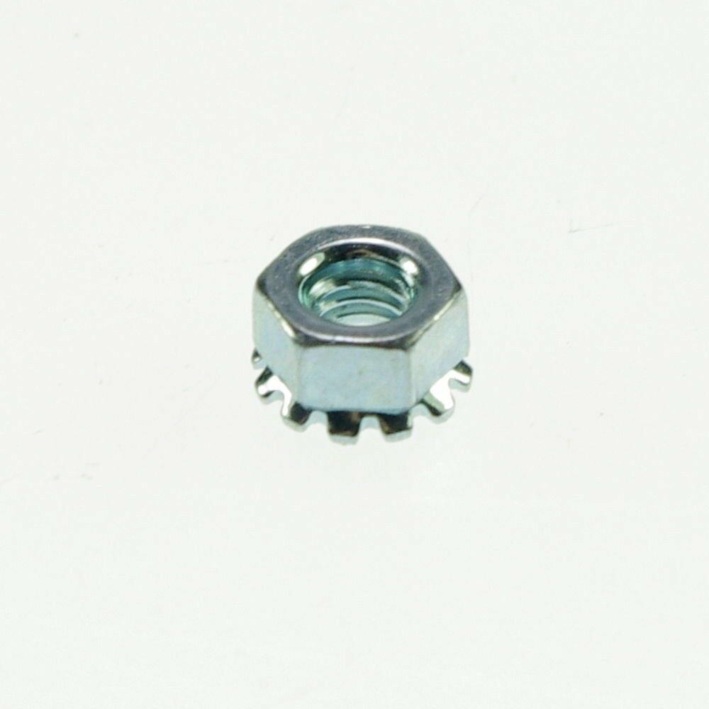 Lot100 Metric M3 Zinc Plated Steel Hex Keps K Lock External Tooth Lock Nuts