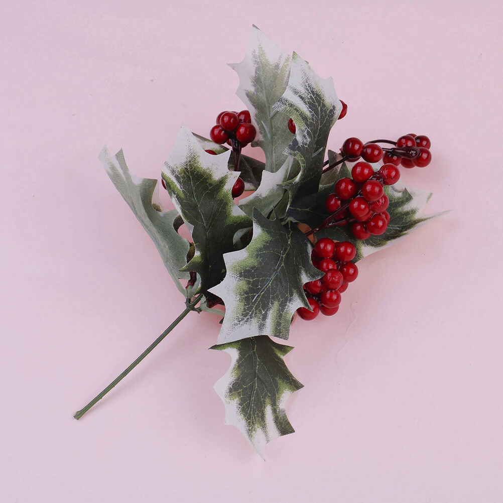 22cm Artificial Flower Red Berries Christmas Flower New Year's Tree Decora.l8