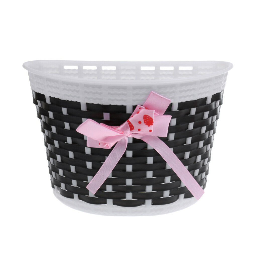 Kids  Training Wheels Fits 12 To 20" + Bike Cute Front Basket Black