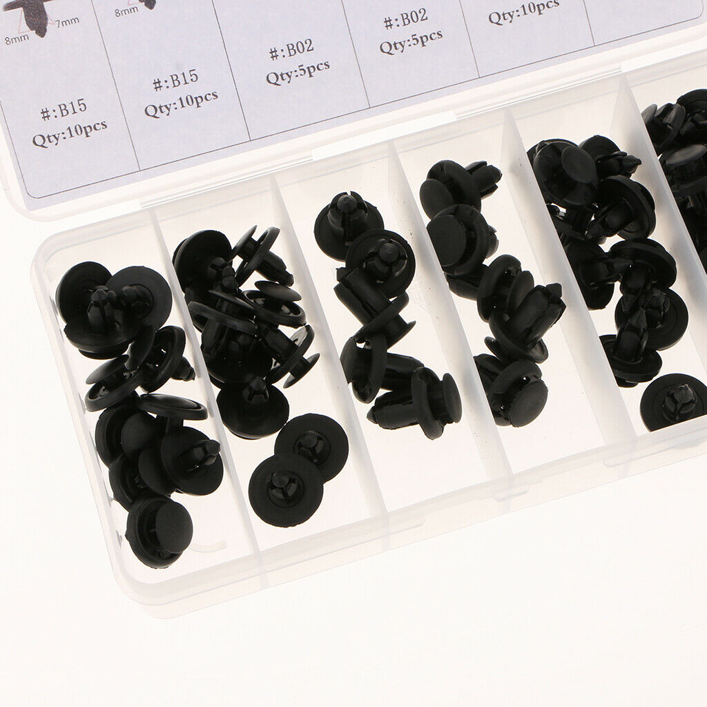 50-piece Bodywork Pressure Pin Rivet Bracket Trim Clips Assortment Kits