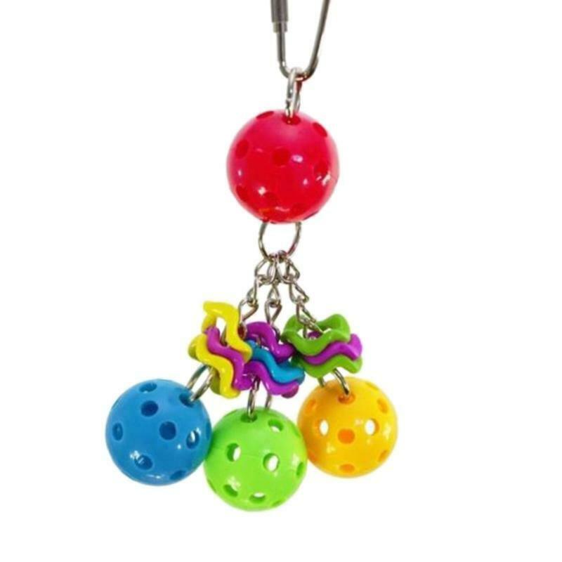 Bird Cage Colorful Ball Parrot Bird Parakeet Bite Climbing Play Hanging Toys