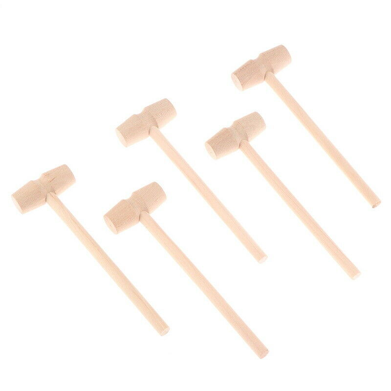 5Pcs Wooden Hammer Mallet Carving Tool Leather Craft Jewelry Making Hamme.l8
