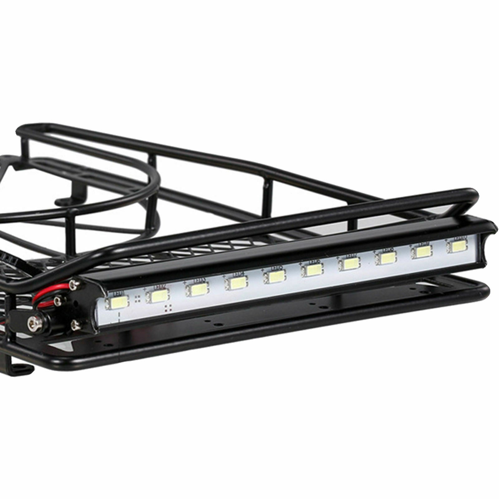 Upgrade RC Car Roof Rack 10 LED Lights for 1/10 RC Trucks Crawler